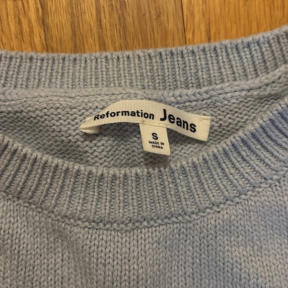 Icy blue Reformation sweater worn once - Picture 2 of 5